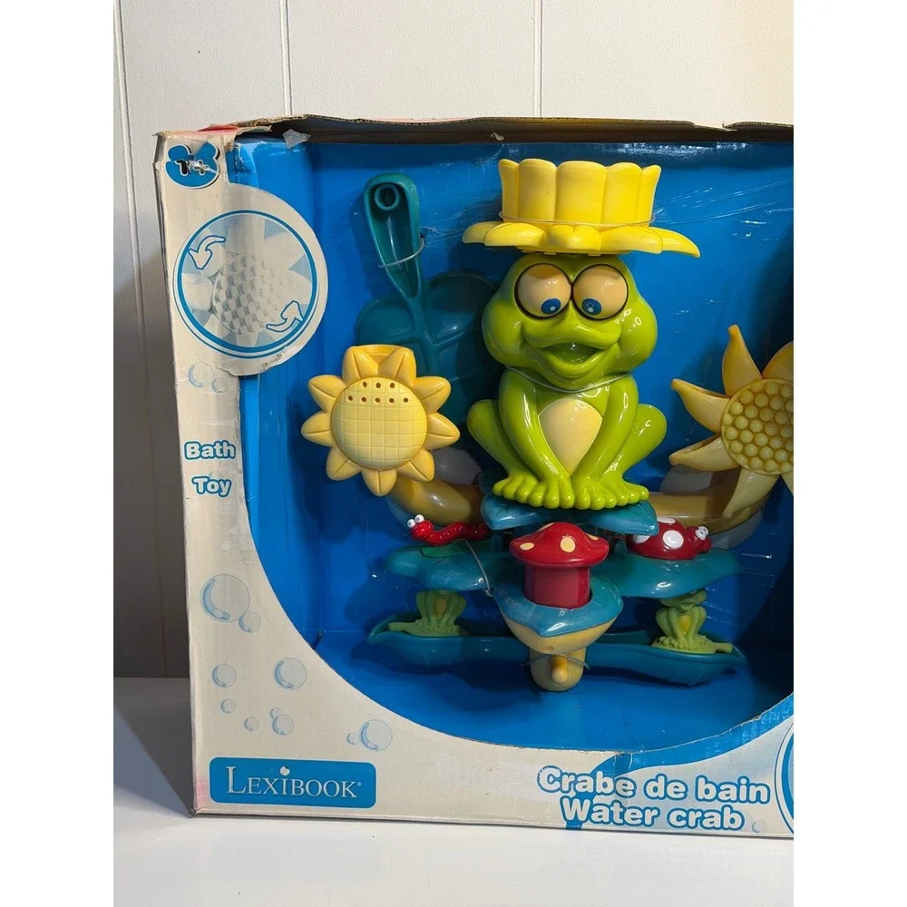 Lexibook Interactive Frog Bath Play Toy Green Yellow Blue Sunflower Lily Pad NEW